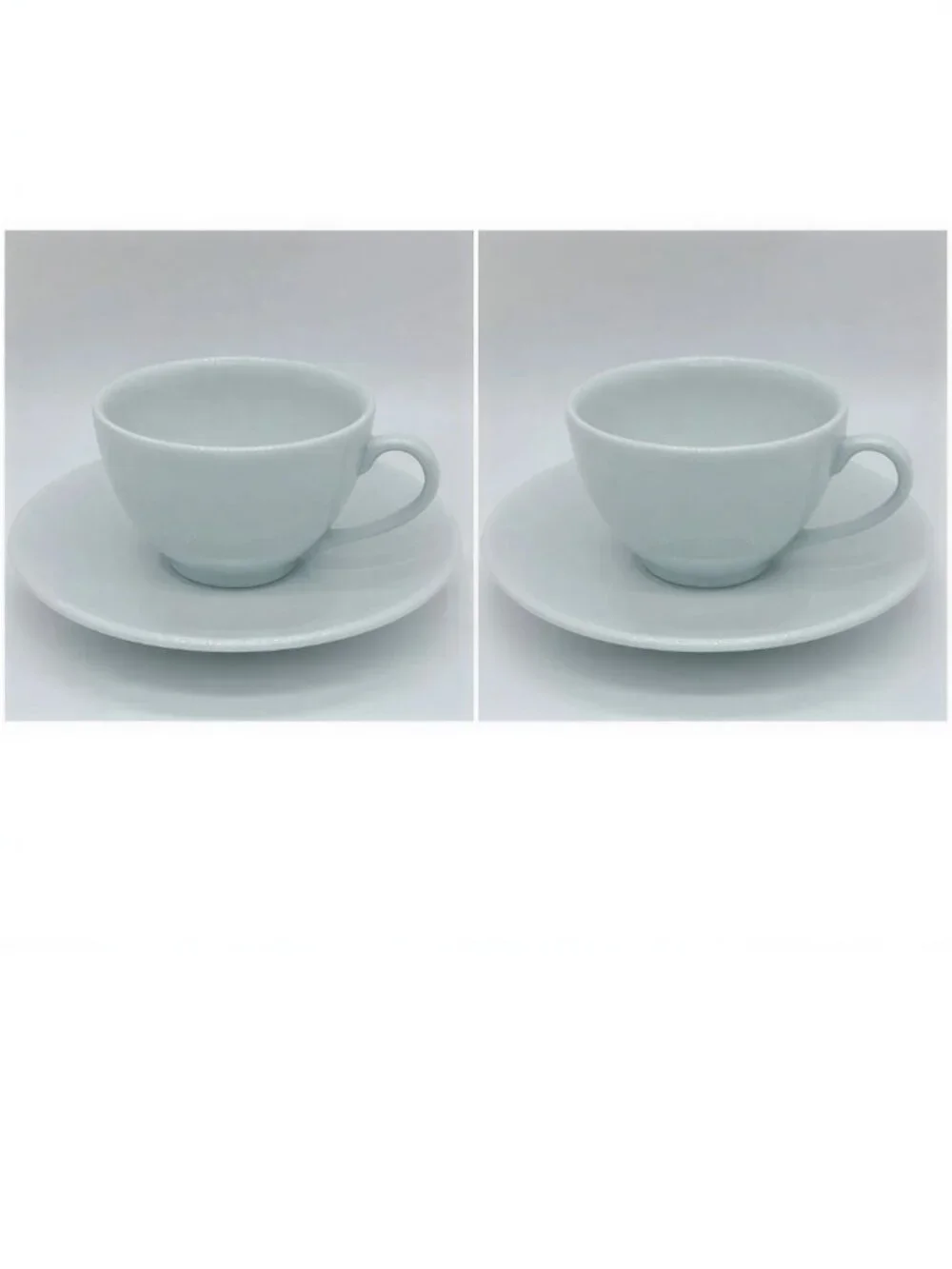 Set of 2 Vintage Apilco Tradition Porcelain Cups & Saucers for Tea Coffee